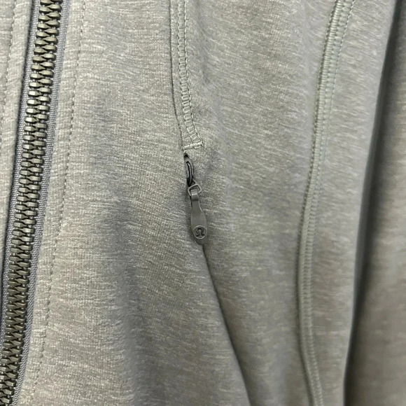 ! Lululemon Athletica Precision Asymmetrical Zip grey Jacket Womens 4 - Picture 4 of 7